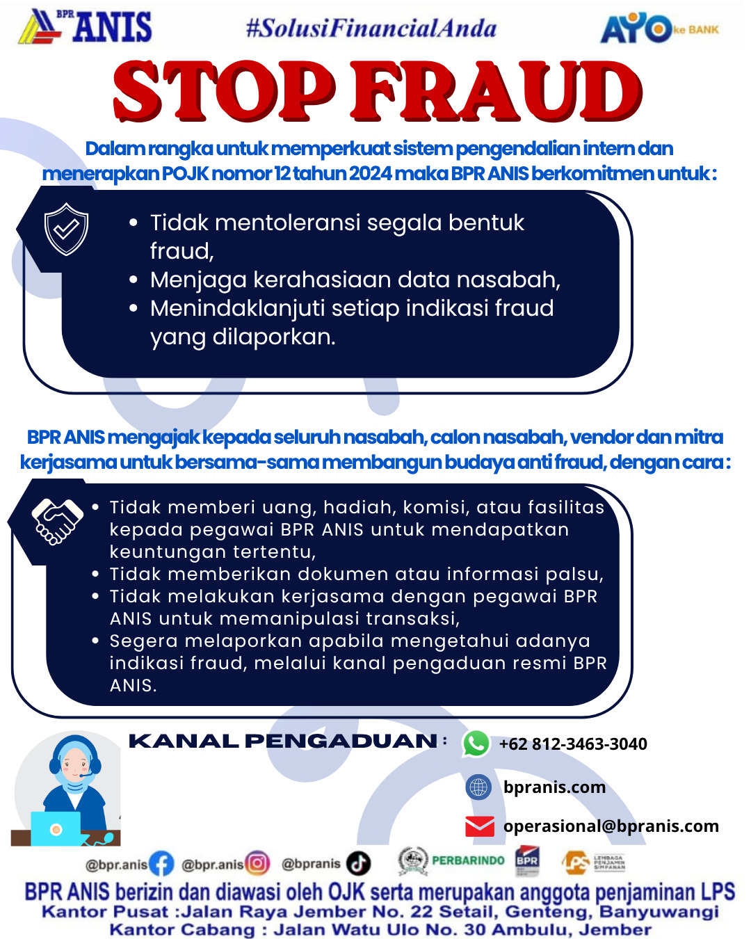 KOMITMEN BPR ANIS DALAM PENCEGAHAN DAN PENANGANAN FRAUD